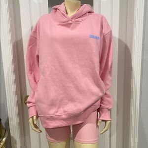 WILO Pink Hoodie Sweater and shorts set pink/ oversized hoodie Size L